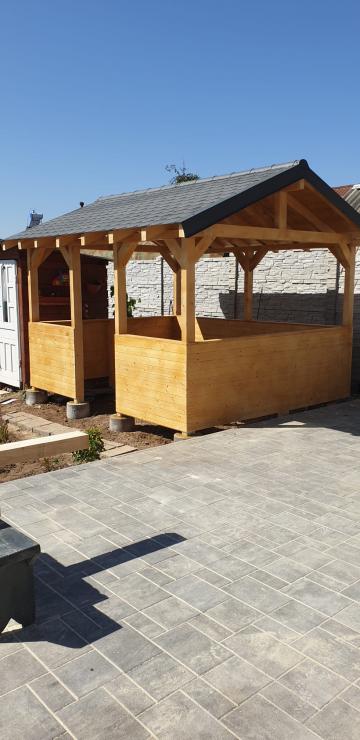 constructii foisoare gradina, pret foisor curte, realizare foisoare din lemn