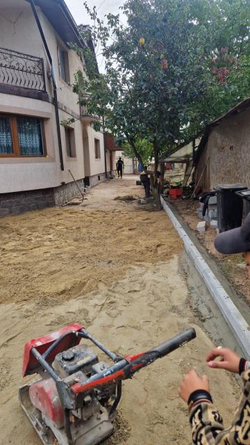 Montaj pavele de beton curte case vile