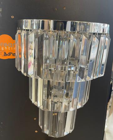 Aplica cu cristal , Aplica moderna , Aplica ieftina , Aplica chrome , aplica casa , aplica argintie , aplica 2 becuri
