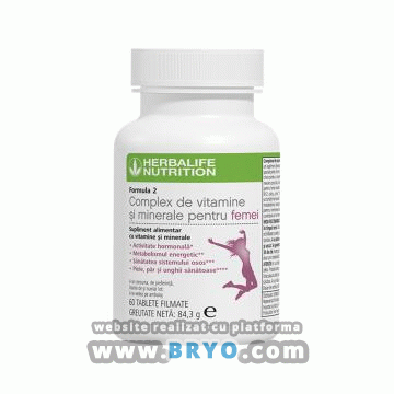 vitamine pentru femei, complex vitamine si minerale femei, formula 2 vitamine