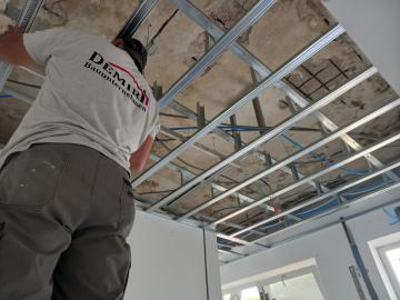 pret manopera tavane gips carton, tavane din gips carton montaje echipa meseriasi