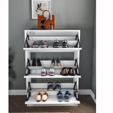 pantofar, pantofar cu uși rabatabile, pantofar îngust hol, dulap pantofi rabatabil, pantofar modern cu rafturi, mobilier pentru hol pantofar, organizator pantofi hol, pantofar 18 perechi, pantofar ikea