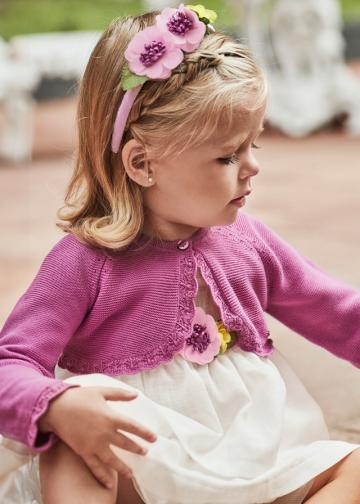Bolero BABY FETITA Orhidee, pret Bolero, magazin online Cardigane Bebe Fetita 6-36 luni, oferta Bolero, preturi Cardigane, oferte Bolero Bebe Fetita 6-36 luni, magazin produse Mayoral