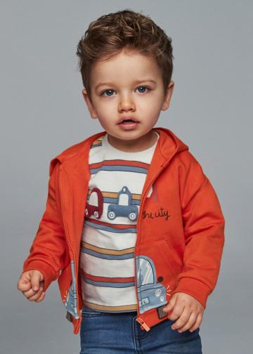 Hanorac BABY BAIAT Orange, pret Hanorac, magazin online Pulovere si Hanorace Bebe Baiat 6-36 luni, oferta Hanorac, preturi Pulovere si Hanorace, oferte Hanorac Bebe Baiat 6-36 luni, magazin produse Mayoral