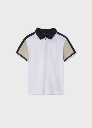 Polo BAIAT Alb-cuart, pret Polo, magazin online Tricouri Polo Baiat 8-18 ani, oferta Polo, preturi Tricouri Polo, oferte Polo Baiat 8-18 ani, magazin produse Mayoral