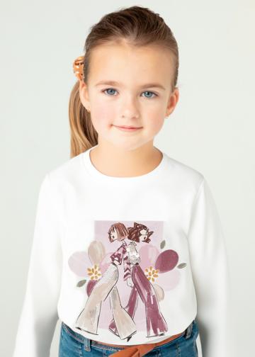 Tricou MINI FETITA Ecr-rosado, pret Tricou, magazin online Tricouri Fetita 2-9 ani, oferta Tricou, preturi Tricouri, oferte Tricou Fetita 2-9 ani, magazin produse Mayoral