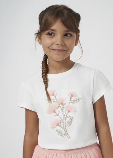 Tricou MISS Ecr-tulipa, pret Tricou, magazin online Tricouri Fata 8-18 ani, oferta Tricou, preturi Tricouri, oferte Tricou Fata 8-18 ani, magazin produse Mayoral