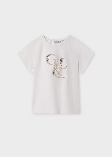 Tricou MISS Ecru, pret Tricou, magazin online Tricouri Fata 8-18 ani, oferta Tricou, preturi Tricouri, oferte Tricou Fata 8-18 ani, magazin produse Mayoral